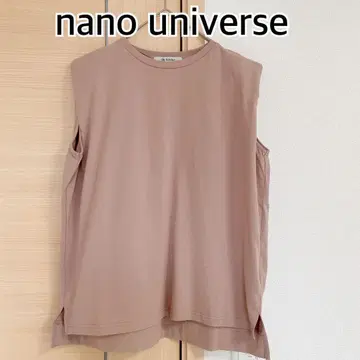 나노 유니버스 슬리브리스 T셔츠 베이지