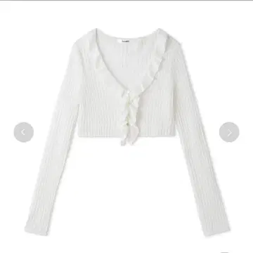 택 포함 미사용 새상품 SNIDEL 스나이델 시어 프릴 가디건