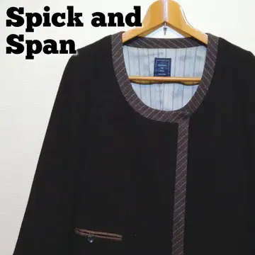 Spick & Span 헤링본 노카라 일본제 새상품급 자켓