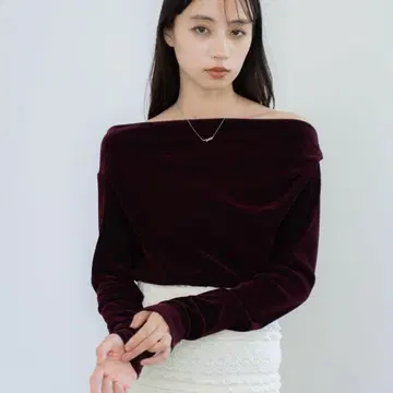 NOELA 노엘라 벨로아 드레이프 상의 보르도