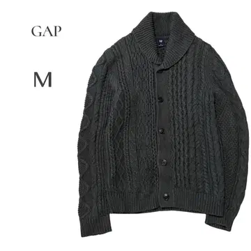 [ 갭 ] GAP 다크 그레이 가디건 M 체크 무늬