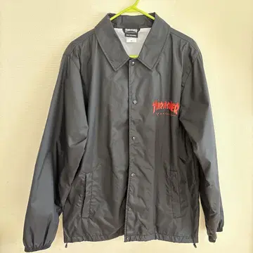 THRASHER 나일론 자켓 블랙