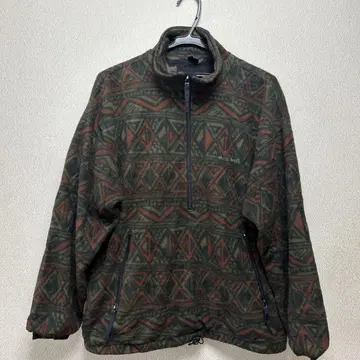 90s mont-bell 기하학 패턴 플리스 자켓 M