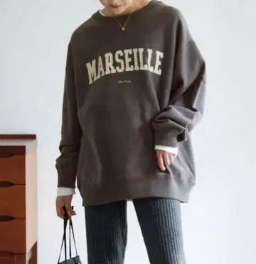 SLOBE IENA MARSEILLE 로고 맨투맨 오버 사이즈