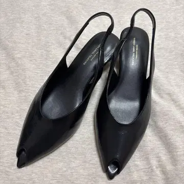 블랙 오픈토 펌프스 24.5cm 유나이티드 애로우즈