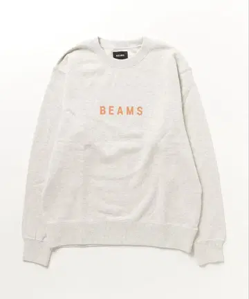 새상품급 BEAMS 빔즈 로고 맨투맨 오트밀 XL