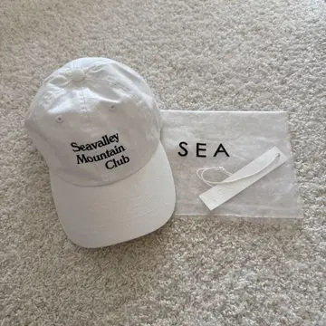 씨 SEA 화이트 로고 캡