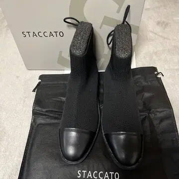 STACCATO 사이드 고어 부츠 블랙 24.0cm