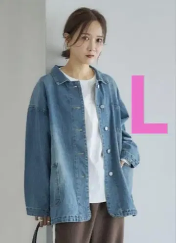 시마무라 다나카 리나 프로듀스 데님 커버올 자켓 L 사이즈