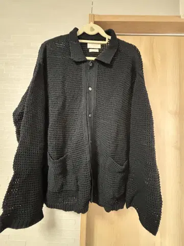 YOKE 24SSMESH KNITTED BUTTONED CARDIGAN