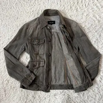 COMME CA ISM 데님 자켓 L 사이즈 코튼 100% 블랙