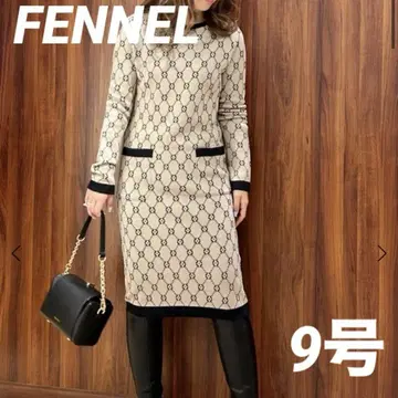 페넬 니트 원피스 모노그램 9호 야마다야 택 포함