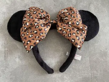 [ 새상품급 ] Disney 레오파드 무늬 리본 미니 머리띠