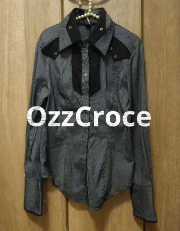OzzCcroce 셔츠 그레이 크로스 가을/겨울