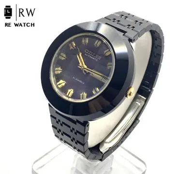 R7-3913 CITIZEN 6501 자동 시계 블랙/골드