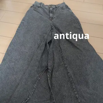 [ 완판템 ] antiqua 안티카 히코리 스커트 와이드 팬츠