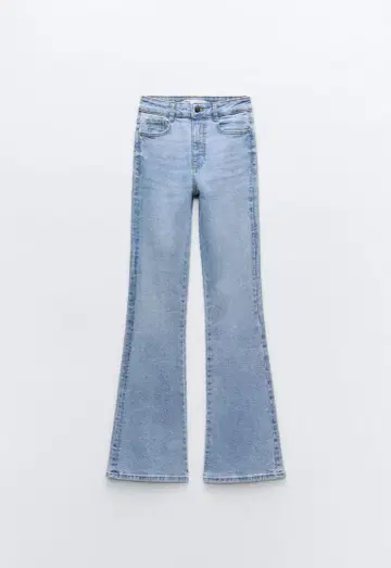 ZARA 플레어 하이 라이즈 데님 팬츠 자라