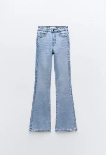 ZARA 플레어 하이 라이즈 데님 팬츠 자라