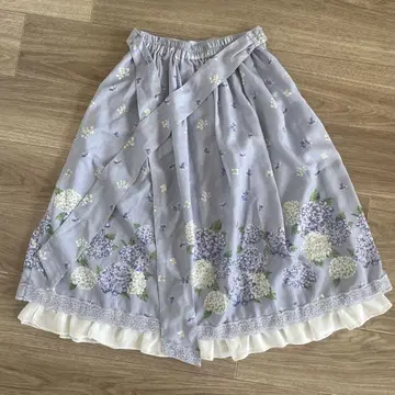 axes femme 수국 패널 무늬 스커트