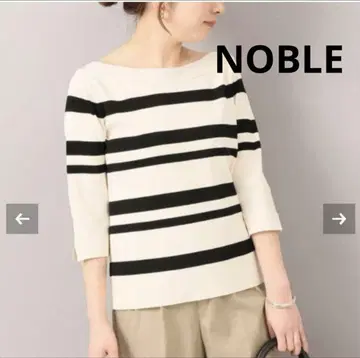 Noble 14G 소우바리 보트넥 풀오버 Noble 베이크루즈