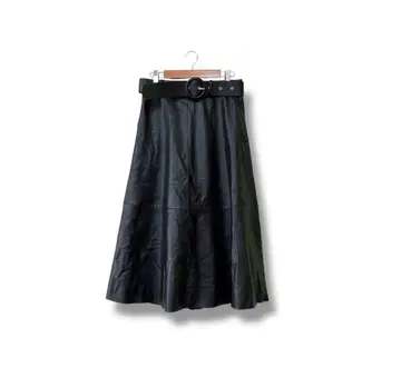 ZARA 인조 가죽 롱 스커트 블랙 XS 새상품급