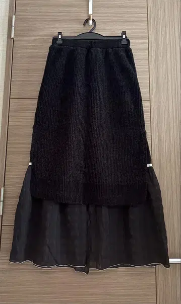 YUKISHIMANE Gingham Rib knit skirt