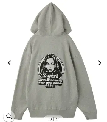 새상품 엑스걸 X-girl FACE SWEAT HOOD XG