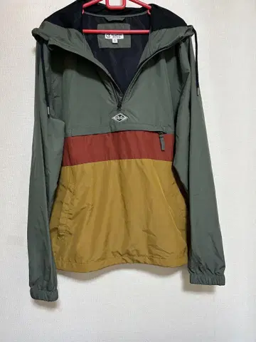 (billabong) 나일론 자켓 올리브 그린/주홍색/카키