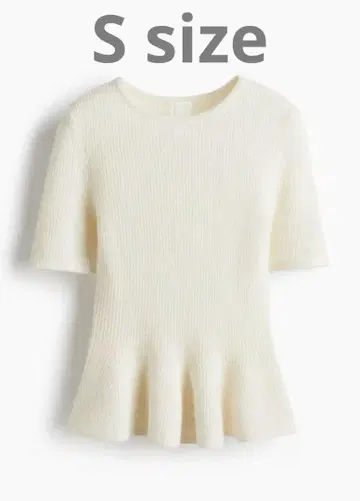 미사용 새상품 H&M 리브 니트  상의 S