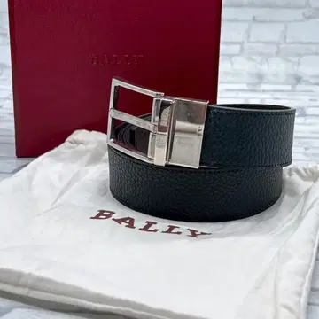 최근 모델 BALLY 가죽 벨트 블랙 주름 가죽 106~117cm