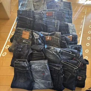 데님 청바지 묶음 판매 30벌 청바지 리메이크 핸드메이드 2
