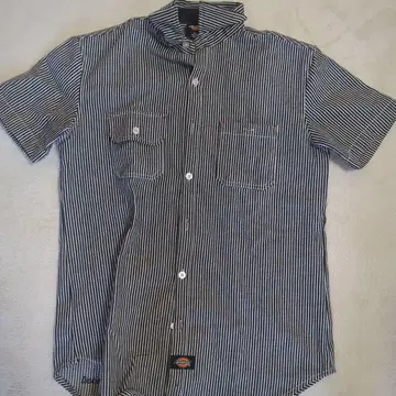 Dickies 스트라이프 반팔 워크 셔츠 M