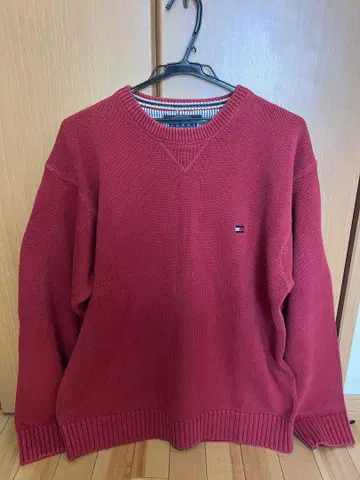 [ 구제 의류 ] TOMMY HILFIGER 스웨터 빨간색