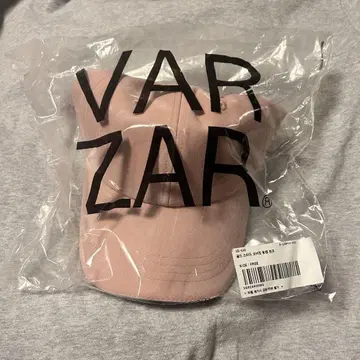 VARZAR 골드 스터드 오버핏 볼캡 핑크