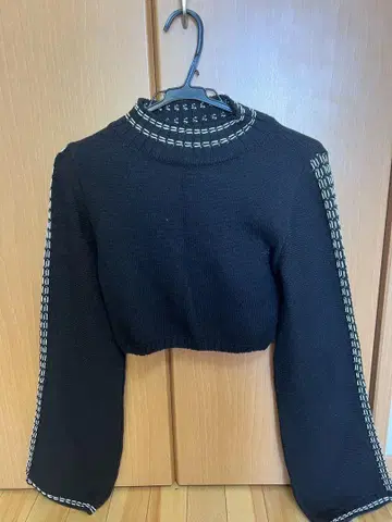 ZARA 크롭 니트 M 블랙