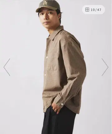 컴팩트 미니 체크 셔츠
