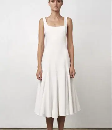 새상품 플레어 ZARA 자라 완판템 미디 기장 원피스 화이트 S