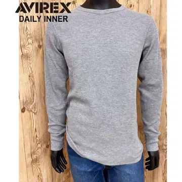 AVIREX 그레이 긴팔 T셔츠