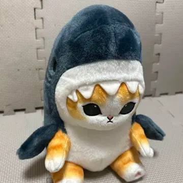 상어 후드 고양이 봉제 인형 약 30cm