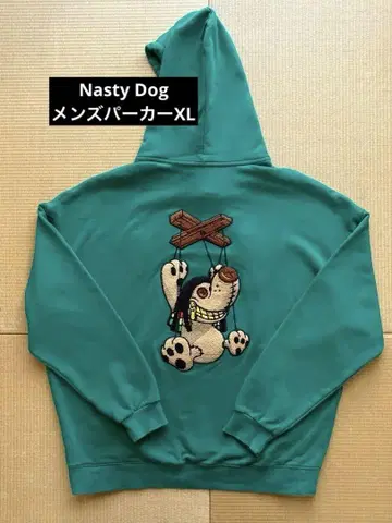 Nasty Dog 개 자수 후드티