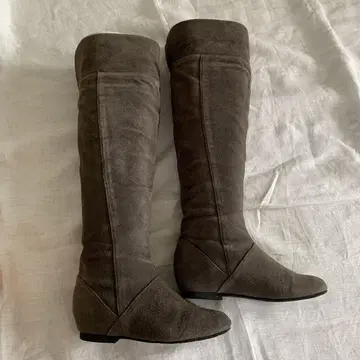 니하이 부츠 롱 부츠 스웨이드 pitti 21.5cm 그레이 가죽