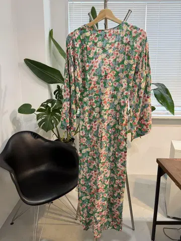 ZARA 플라워 프린트 롱 원피스