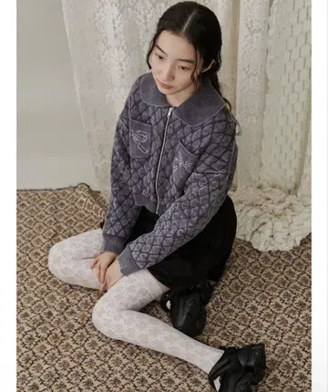 merry jenny 스톤 워시 니트 가디건