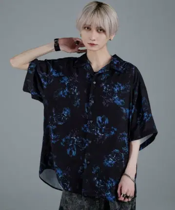 아들러 패턴 셔츠 블랙 블루 완판템