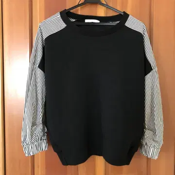 야마다야 FENNEL 블랙 스트라이프 긴팔 상의