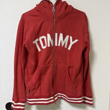 TOMMY 레드 풀 집업 후드티 코카콜라 콜라보
