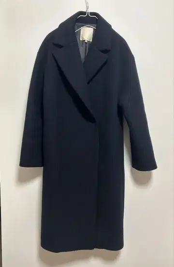 자유구 38 네이비 울 롱 코트