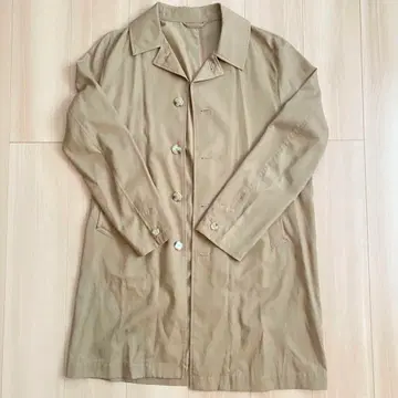 STUDIOUS 트렌치코트 남성용 베이지 롱 기장 깔끔한 심플