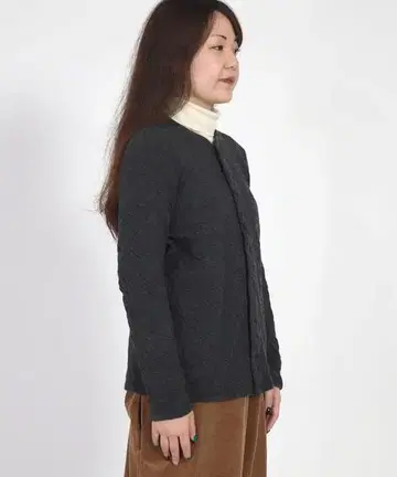 prit 접결 크루넥 가디건