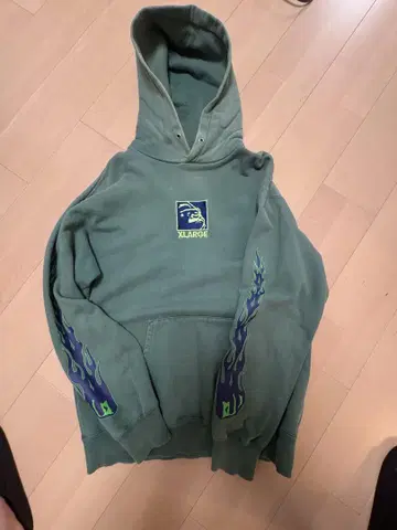 XLARGE 그린 후드티 M
